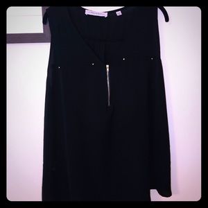 Black Tank with Zipper